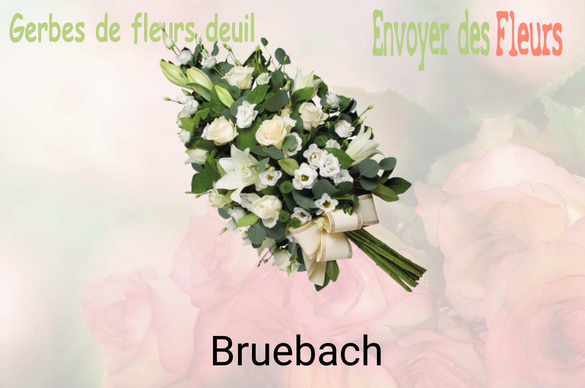 Gerbe de fleurs de deuil livrée à Bruebach